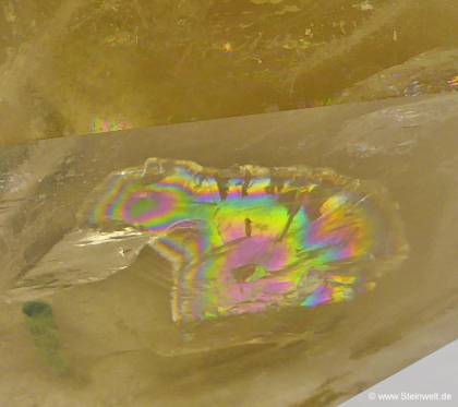Citrine with Tourmaline
