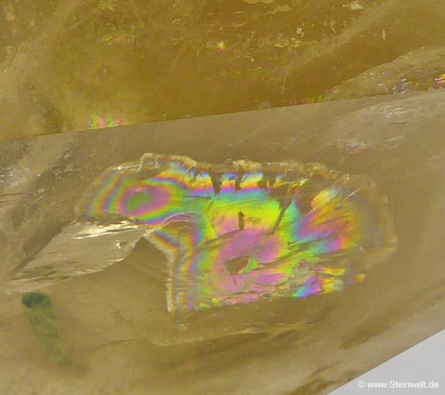 Citrine with Tourmaline